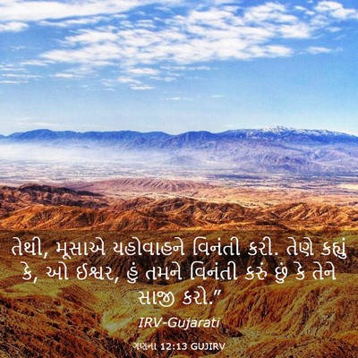 Picture 03 - ગણના 12:13 GUJIRV - તેથી, મૂસાએ - Bible Verse Picture