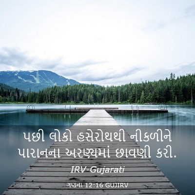 Picture 03 - ગણના 12:16 GUJIRV - પછી લોકો હસેરોથથી - Bible Verse Picture