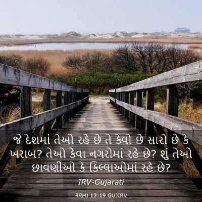Picture 03 - ગણના 13:19 GUJIRV - જે દેશમાં તેઓ રહે - Bible Verse Picture