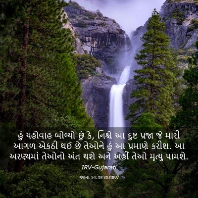Picture 03 - ગણના 14:35 GUJIRV - હું યહોવાહ બોલ્યો - Bible Verse Picture