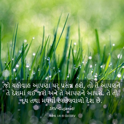 Picture 03 - ગણના 14:8 GUJIRV - જો યહોવાહ આપણા પર - Bible Verse Picture
