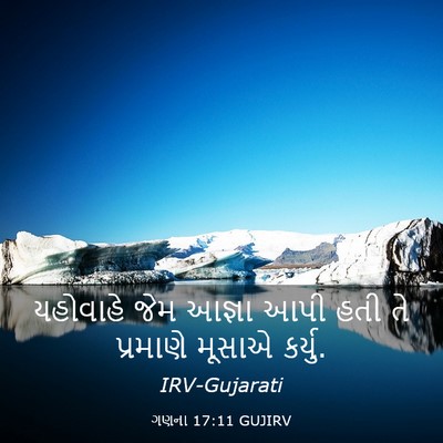 Picture 03 - ગણના 17:11 GUJIRV - યહોવાહે જેમ આજ્ઞા - Bible Verse Picture