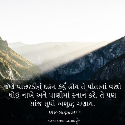 Picture 03 - ગણના 19:8 GUJIRV - જેણે વાછરડીનું - Bible Verse Picture