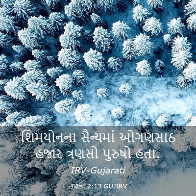 Picture 03 - ગણના 2:13 GUJIRV - શિમયોનના સૈન્યમાં - Bible Verse Picture