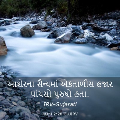 Picture 03 - ગણના 2:28 GUJIRV - આશેરના સૈન્યમાં - Bible Verse Picture