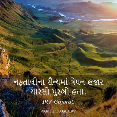 Picture 03 - ગણના 2:30 GUJIRV - નફતાલીના સૈન્યમાં - Bible Verse Picture
