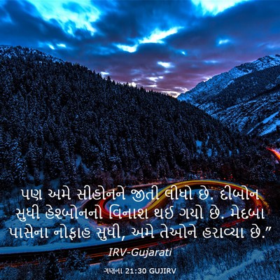 Picture 03 - ગણના 21:30 GUJIRV - પણ અમે સીહોનને - Bible Verse Picture