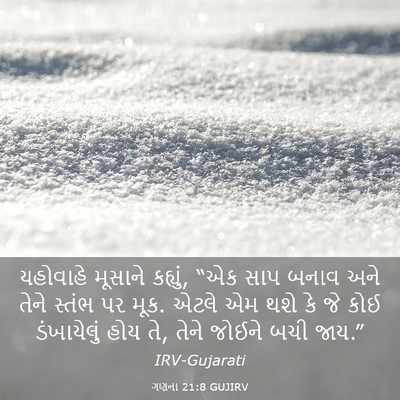 Picture 03 - ગણના 21:8 GUJIRV - યહોવાહે મૂસાને - Bible Verse Picture