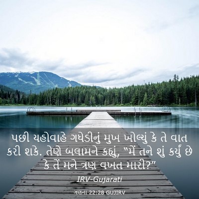 Picture 03 - ગણના 22:28 GUJIRV - પછી યહોવાહે - Bible Verse Picture