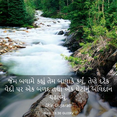 Picture 03 - ગણના 23:30 GUJIRV - જેમ બલામે કહ્યું - Bible Verse Picture