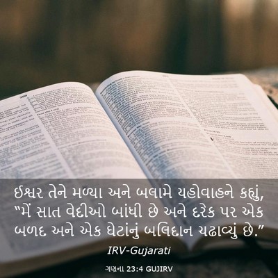 Picture 03 - ગણના 23:4 GUJIRV - ઈશ્વર તેને મળ્યા - Bible Verse Picture