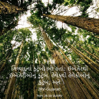 Picture 03 - ગણના 26:30 GUJIRV - ગિલ્યાદનાં - Bible Verse Picture