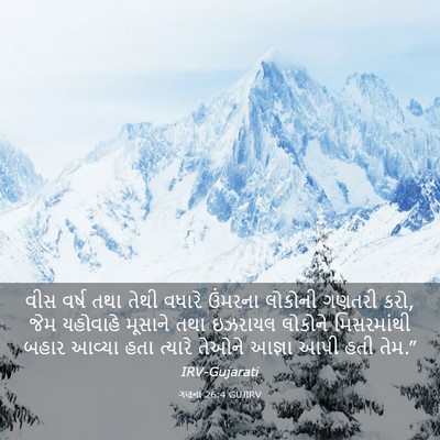 Picture 03 - ગણના 26:4 GUJIRV - વીસ વર્ષ તથા તેથી - Bible Verse Picture