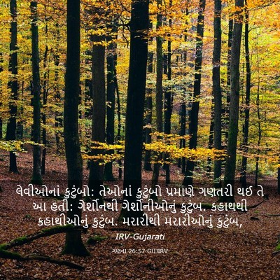 Picture 03 - ગણના 26:57 GUJIRV - લેવીઓનાં કુટુંબો: - Bible Verse Picture
