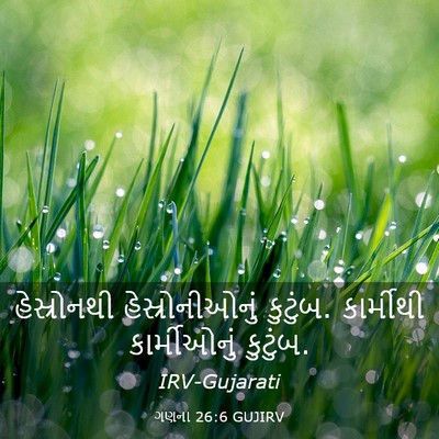 Picture 03 - ગણના 26:6 GUJIRV - હેસ્રોનથી - Bible Verse Picture