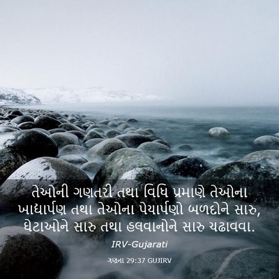 Picture 03 - ગણના 29:37 GUJIRV - તેઓની ગણતરી તથા - Bible Verse Picture