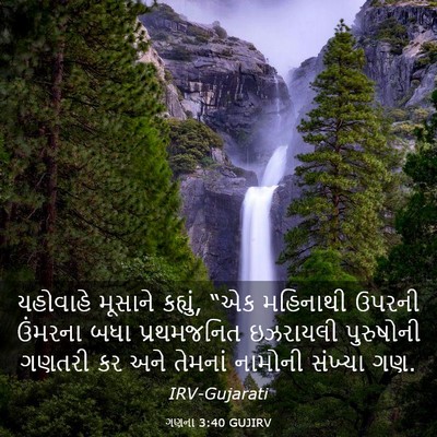 Picture 03 - ગણના 3:40 GUJIRV - યહોવાહે મૂસાને - Bible Verse Picture