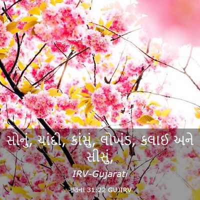 Picture 03 - ગણના 31:22 GUJIRV - સોનું, ચાંદી, - Bible Verse Picture
