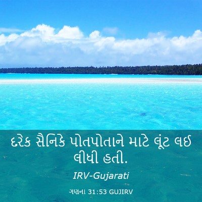 Picture 03 - ગણના 31:53 GUJIRV - દરેક સૈનિકે - Bible Verse Picture
