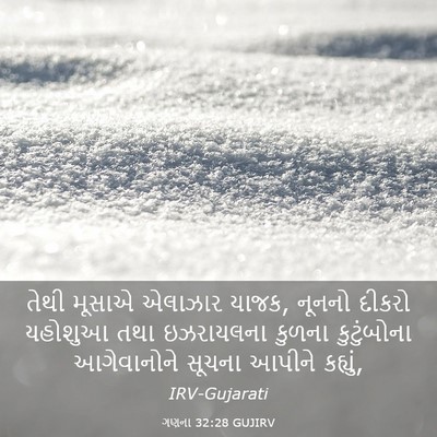 Picture 03 - ગણના 32:28 GUJIRV - તેથી મૂસાએ એલાઝાર - Bible Verse Picture