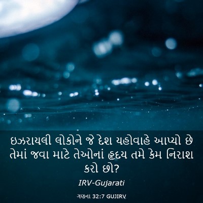 Picture 03 - ગણના 32:7 GUJIRV - ઇઝરાયલી લોકોને જે - Bible Verse Picture