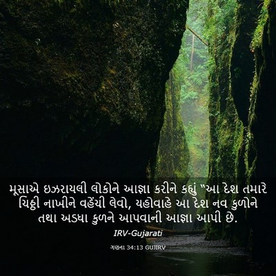 Picture 03 - ગણના 34:13 GUJIRV - મૂસાએ ઇઝરાયલી - Bible Verse Picture