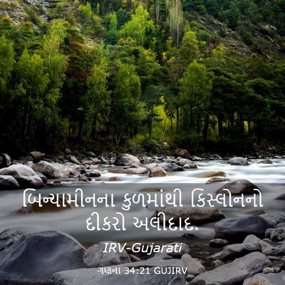 Picture 03 - ગણના 34:21 GUJIRV - બિન્યામીનના - Bible Verse Picture