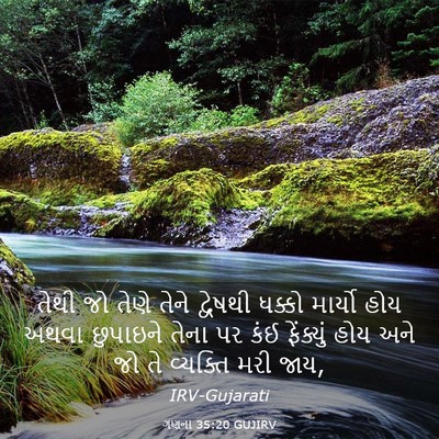 Picture 03 - ગણના 35:20 GUJIRV - તેથી જો તેણે તેને - Bible Verse Picture
