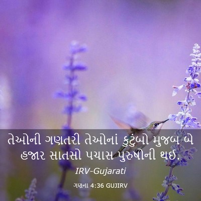 Picture 03 - ગણના 4:36 GUJIRV - તેઓની ગણતરી - Bible Verse Picture