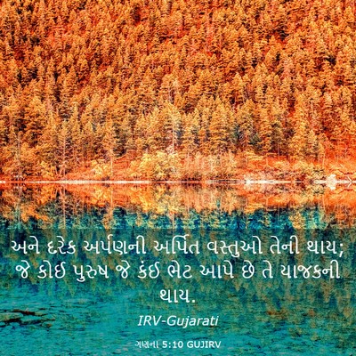Picture 03 - ગણના 5:10 GUJIRV - અને દરેક અર્પણની - Bible Verse Picture