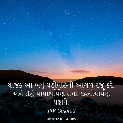 Picture 03 - ગણના 6:16 GUJIRV - યાજક આ બધું - Bible Verse Picture