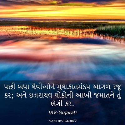 Picture 03 - ગણના 8:9 GUJIRV - પછી બધા લેવીઓને - Bible Verse Picture