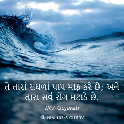 Picture 03 - ગીતશાસ્ત્ર 103:3 GUJIRV - તે તારાં સઘળાં પાપ - Bible Verse Picture