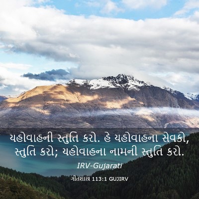 Picture 03 - ગીતશાસ્ત્ર 113:1 GUJIRV - યહોવાહની સ્તુતિ - Bible Verse Picture
