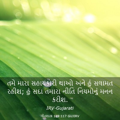 Picture 03 - ગીતશાસ્ત્ર 119:117 GUJIRV - તમે મારા સહાયકારી - Bible Verse Picture