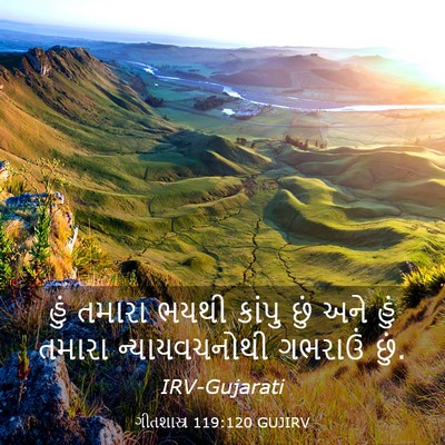 Picture 03 - ગીતશાસ્ત્ર 119:120 GUJIRV - હું તમારા ભયથી - Bible Verse Picture