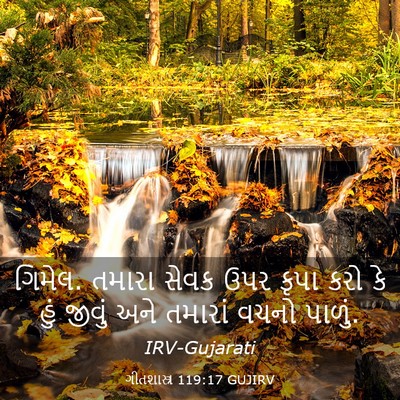 Picture 03 - ગીતશાસ્ત્ર 119:17 GUJIRV - ગિમેલ. તમારા સેવક - Bible Verse Picture