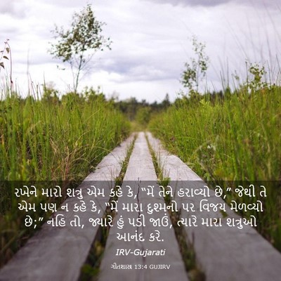 Picture 03 - ગીતશાસ્ત્ર 13:4 GUJIRV - રખેને મારો શત્રુ - Bible Verse Picture