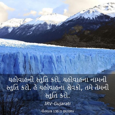 Picture 03 - ગીતશાસ્ત્ર 135:1 GUJIRV - યહોવાહની સ્તુતિ - Bible Verse Picture