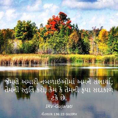 Picture 03 - ગીતશાસ્ત્ર 136:23 GUJIRV - જેમણે અમારી - Bible Verse Picture