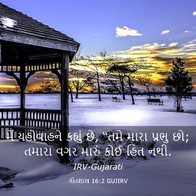 Picture 03 - ગીતશાસ્ત્ર 16:2 GUJIRV - મેં યહોવાહને - Bible Verse Picture