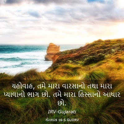 Picture 03 - ગીતશાસ્ત્ર 16:5 GUJIRV - યહોવાહ, તમે મારા - Bible Verse Picture