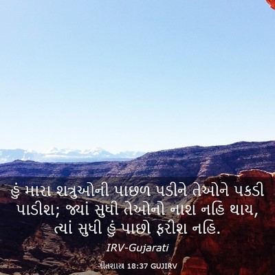 Picture 03 - ગીતશાસ્ત્ર 18:37 GUJIRV - હું મારા શત્રુઓની - Bible Verse Picture