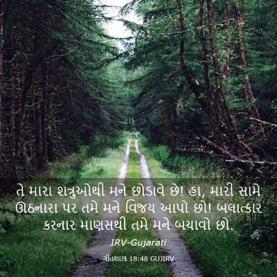 Picture 03 - ગીતશાસ્ત્ર 18:48 GUJIRV - તે મારા શત્રુઓથી - Bible Verse Picture