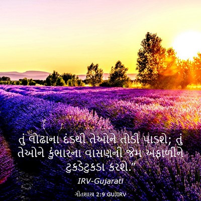 Picture 03 - ગીતશાસ્ત્ર 2:9 GUJIRV - તું લોઢાના દંડથી - Bible Verse Picture
