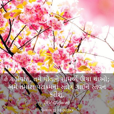 Picture 03 - ગીતશાસ્ત્ર 21:13 GUJIRV - હે યહોવાહ, તમે - Bible Verse Picture