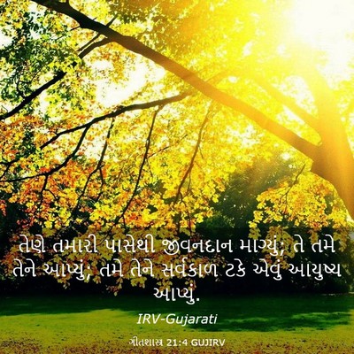 Picture 03 - ગીતશાસ્ત્ર 21:4 GUJIRV - તેણે તમારી પાસેથી - Bible Verse Picture