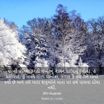 Picture 03 - ગીતશાસ્ત્ર 30:1 GUJIRV - ઘરની પ્રતિષ્ઠા - Bible Verse Picture