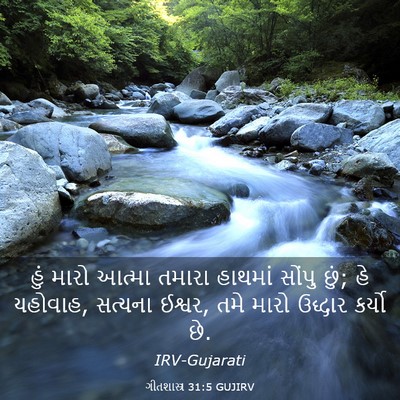 Picture 03 - ગીતશાસ્ત્ર 31:5 GUJIRV - હું મારો આત્મા - Bible Verse Picture