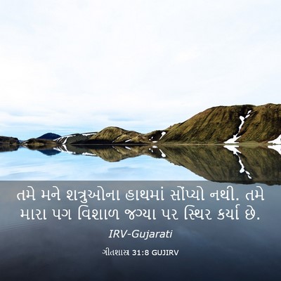 Picture 03 - ગીતશાસ્ત્ર 31:8 GUJIRV - તમે મને શત્રુઓના - Bible Verse Picture